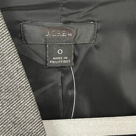 J. Crew Going Out Blazer In Stretch Twill in Heather Dove Gray Size 0 NWT - Picture 7 of 12